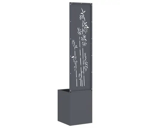 Dārza Stādītājs Ar Dekoratīvu Paneli Antracīts 32 X 140 Cm Vidaxl