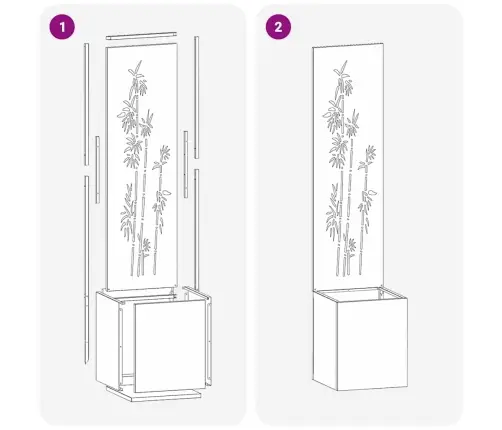 Dārza Stādītājs Ar Dekoratīvu Paneli Olīvu Zaļa 32 X 140 Cm Vidaxl