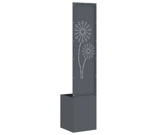 Dārza Stādītājs Ar Dekoratīvu Paneli Antracīts 32 X 140 Cm Vidaxl