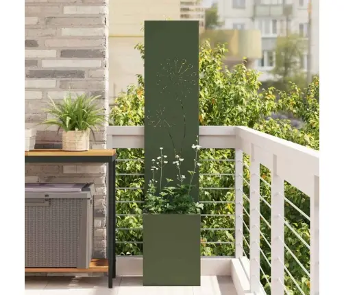 Sodo Privatumo Ekranas „Fretwork“ Alyvuogių Žalia 32 X 140 Cm