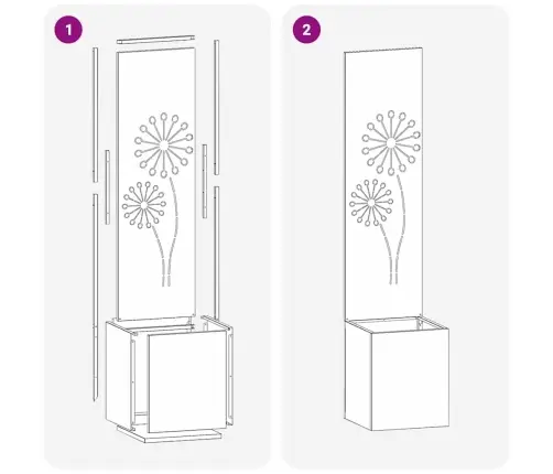 Dārza Stādītājs Ar Dekoratīvu Paneli Sudraba 32 X 140 Cm Vidaxl