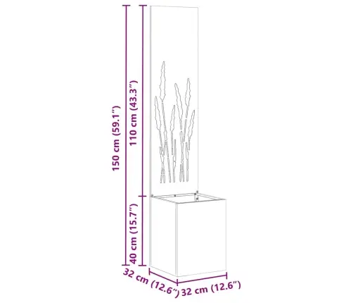 Aia Privaatsuse Kate Must 32 X 140 Cm Külmpruun Teras