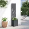 Dārza Stādītājs Ar Dekoratīvu Paneli Antracīts 32 X 140 Cm Vidaxl