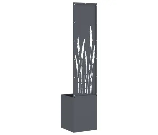 Dārza Stādītājs Ar Dekoratīvu Paneli Antracīts 32 X 140 Cm Vidaxl