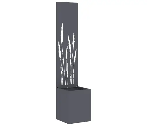 Dārza Stādītājs Ar Dekoratīvu Paneli Antracīts 32 X 140 Cm Vidaxl