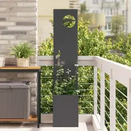 Sodo Privatumo Ekranas „Fretwork“ Juoda 32 X 140 Cm