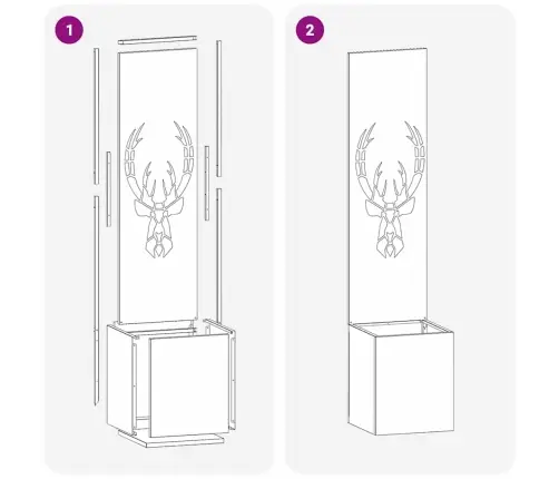 Aia Privaatsuse Kate Valge 32 X 140 Cm Külmpruun Teras