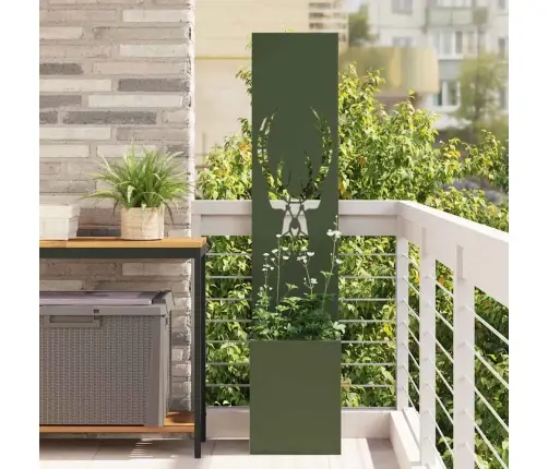 Dārza Privātuma Ekrāns Dzīvnieku Raksts Olīvu Zaļa 32 X 140 Cm Vidaxl