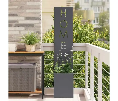 Dārza Privātuma Ekrāns Izriezts Raksts Antracīts 32 X 140 Cm Vidaxl