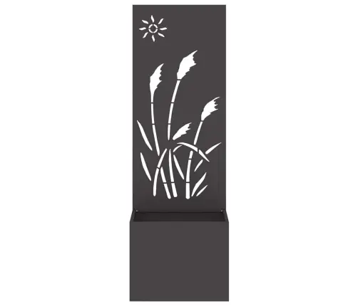 Dārza Stādītājs Ar Dekoratīvu Paneli Melna 50 X 140 Cm Vidaxl