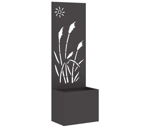 Dārza Stādītājs Ar Dekoratīvu Paneli Melna 50 X 140 Cm Vidaxl