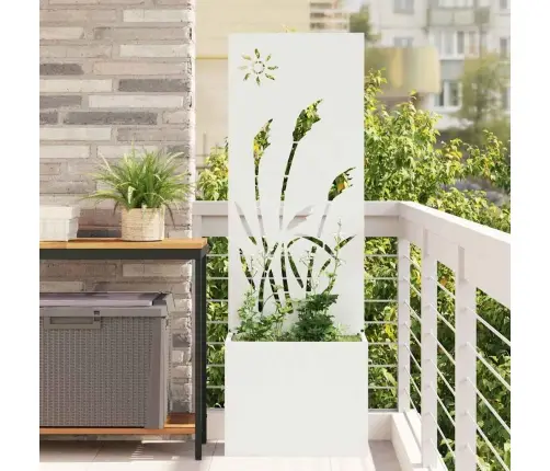 Sodo Privatumo Ekranas „Fretwork“ Balta 50 X 140 Cm