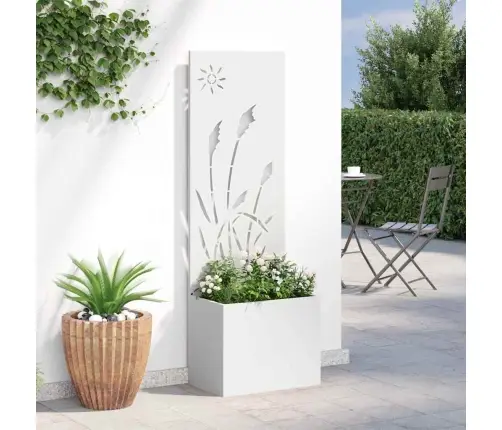 Sodo Privatumo Ekranas „Fretwork“ Balta 50 X 140 Cm