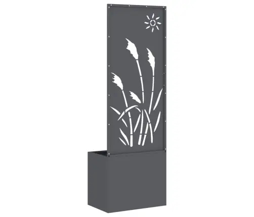 Dārza Stādītājs Ar Dekoratīvu Paneli Antracīts 50 X 140 Cm Vidaxl