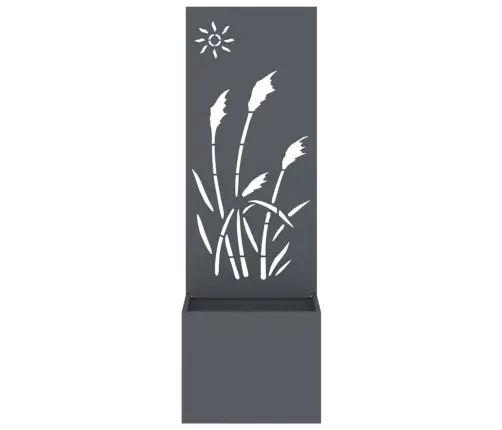 Dārza Stādītājs Ar Dekoratīvu Paneli Antracīts 50 X 140 Cm Vidaxl