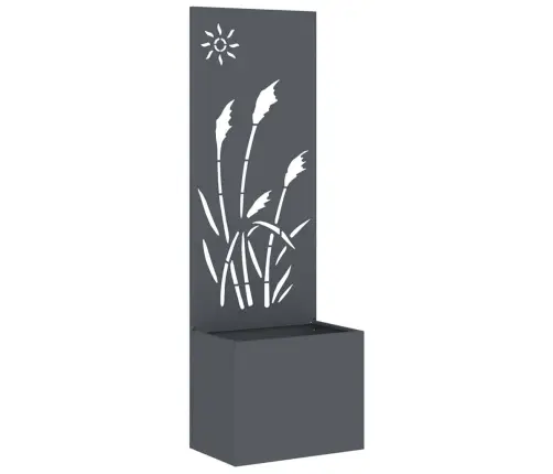 Dārza Stādītājs Ar Dekoratīvu Paneli Antracīts 50 X 140 Cm Vidaxl