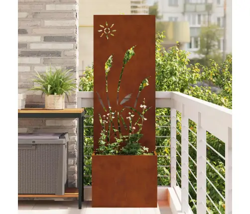 Sodo Privatumo Ekranas „Fretwork“ Rūdijanti 50 X 140 Cm