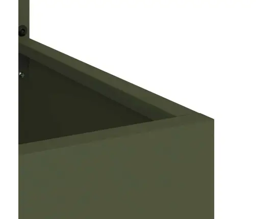 Dārza Stādītājs Ar Dekoratīvu Paneli Olīvu Zaļa 50 X 140 Cm Vidaxl