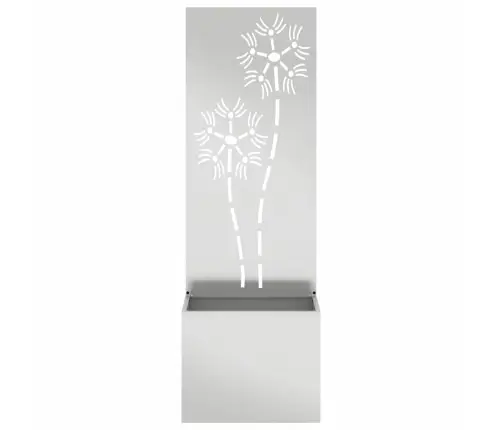 Sodo Privatumo Ekranas Gėlių Sidabro 50 X 140 Cm