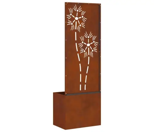 Dārza Stādītājs Ar Dekoratīvu Paneli Rūsa 50 X 140 Cm Vidaxl