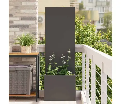 Dārza Stādītājs Ar Dekoratīvu Paneli Melna 50 X 140 Cm Vidaxl