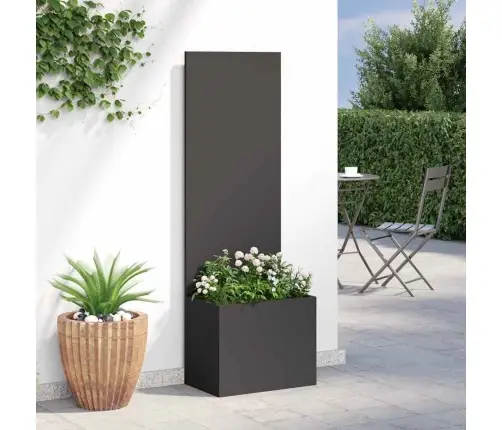 Dārza Stādītājs Ar Dekoratīvu Paneli Melna 50 X 140 Cm Vidaxl