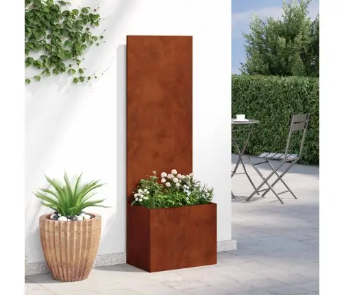 Dārza Privātuma Ekrāns Rūsa 50 X 140 Cm Novecināts Tērauds Vidaxl