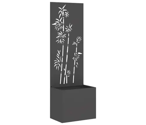 Sodo Privatumo Ekranas Gėlių Juoda 50 X 140 Cm