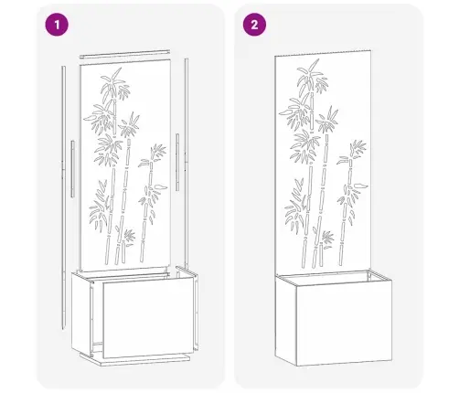 Sodo Privatumo Ekranas Gėlių Balta 50 X 140 Cm