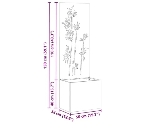 Sodo Privatumo Ekranas Gėlių Balta 50 X 140 Cm