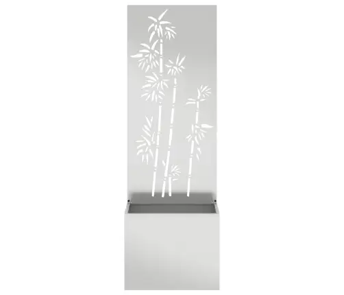 Dārza Stādītājs Ar Dekoratīvu Paneli Sudraba 50 X 140 Cm Vidaxl