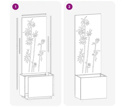 Aia Privaatsuse Kate Lilled Rooste 50 X 140 Cm Kulunud Teras