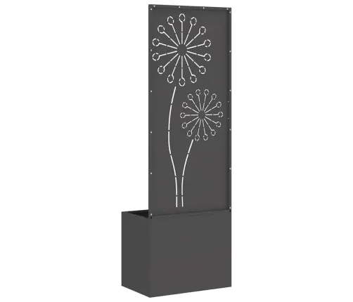 Dārza Stādītājs Ar Dekoratīvu Paneli Melna 50 X 140 Cm Vidaxl