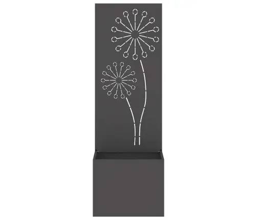 Dārza Stādītājs Ar Dekoratīvu Paneli Melna 50 X 140 Cm Vidaxl