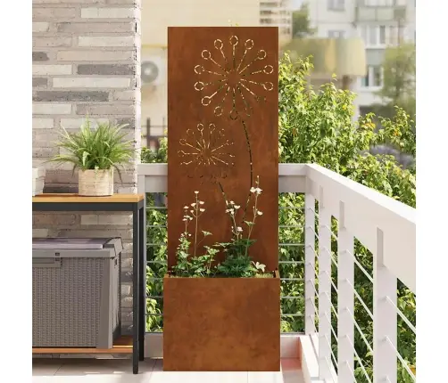 Sodo Privatumo Ekranas „Fretwork“ Rūdijanti 50 X 140 Cm