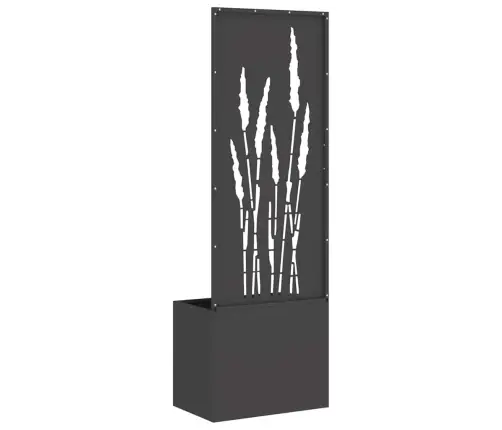 Dārza Stādītājs Ar Dekoratīvu Paneli Melna 50 X 140 Cm Vidaxl