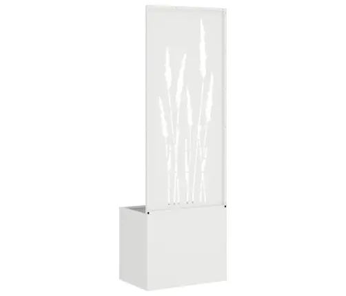 Dārza Stādītājs Ar Dekoratīvu Paneli Balts 50 X 140 Cm Vidaxl