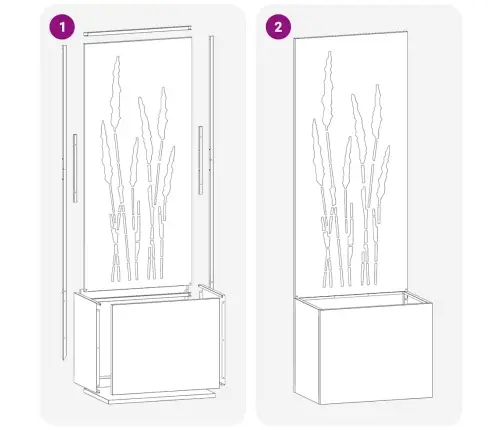 Sodo Privatumo Ekranas „Fretwork“ Antracitas 50 X 140 Cm