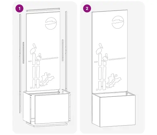 Dārza Stādītājs Ar Dekoratīvu Paneli Melna 50 X 140 Cm Vidaxl