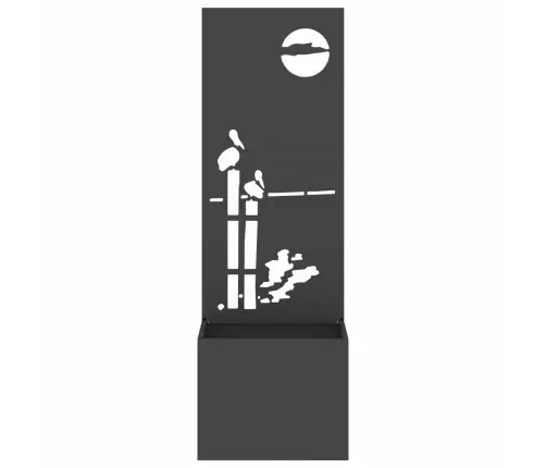 Dārza Stādītājs Ar Dekoratīvu Paneli Melna 50 X 140 Cm Vidaxl