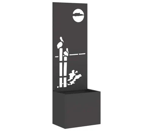 Dārza Stādītājs Ar Dekoratīvu Paneli Melna 50 X 140 Cm Vidaxl