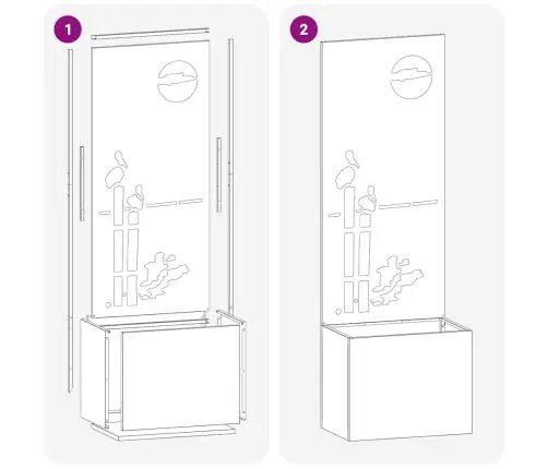 Dārza Stādītājs Ar Dekoratīvu Paneli Olīvu Zaļa 50 X 140 Cm Vidaxl