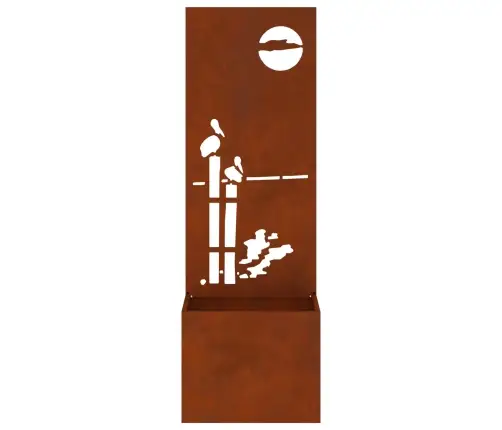 Dārza Stādītājs Ar Dekoratīvu Paneli Rūsa 50 X 140 Cm Vidaxl