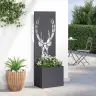 Dārza Stādītājs Ar Dekoratīvu Paneli Antracīts 50 X 140 Cm Vidaxl