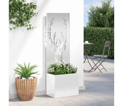 Dārza Stādītājs Ar Dekoratīvu Paneli Sudraba 50 X 140 Cm Vidaxl