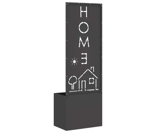 Dārza Stādītājs Ar Dekoratīvu Paneli Melna 50 X 140 Cm Vidaxl