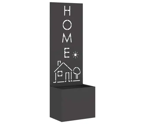 Dārza Stādītājs Ar Dekoratīvu Paneli Melna 50 X 140 Cm Vidaxl