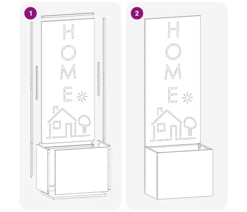 Sodo Privatumo Ekranas „Fretwork“ Antracitas 50 X 140 Cm