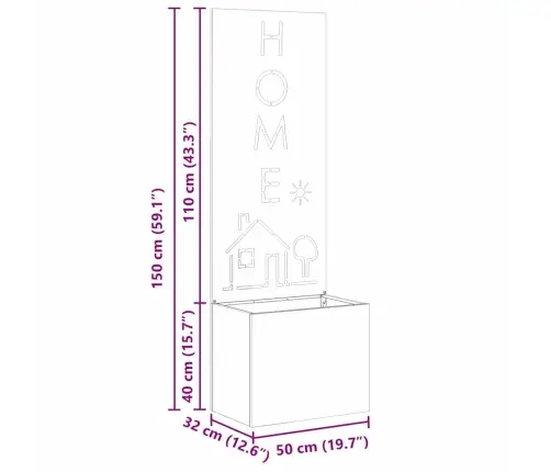 Sodo Privatumo Ekranas „Fretwork“ Antracitas 50 X 140 Cm