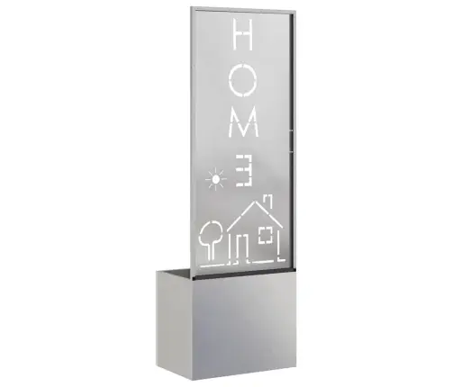 Dārza Stādītājs Ar Dekoratīvu Paneli Sudrabs 50 X 140 Cm Vidaxl